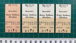 Alte Billette Bassersdorf - Kloten Balsberg - Effretikon