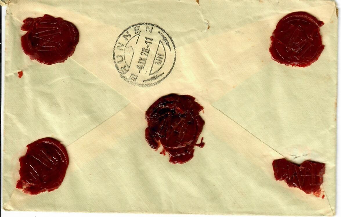 Tutti i francobolli: Siegelbrief, Frankreich  1928 – Usato da Hochdorf venduto da Ziegel-16 1