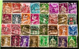 ALT LOT CH BRIEFMARKEN mit Stempel  Siehe Original Fotos. 