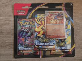 Pokémon Mega Evolution Chaos Rising 3Pack Blister EN OVP Neu