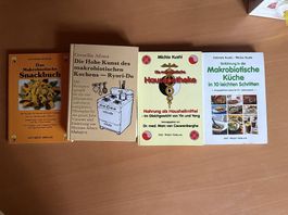 Set mit 4 makrobiotischen Kochbüchern