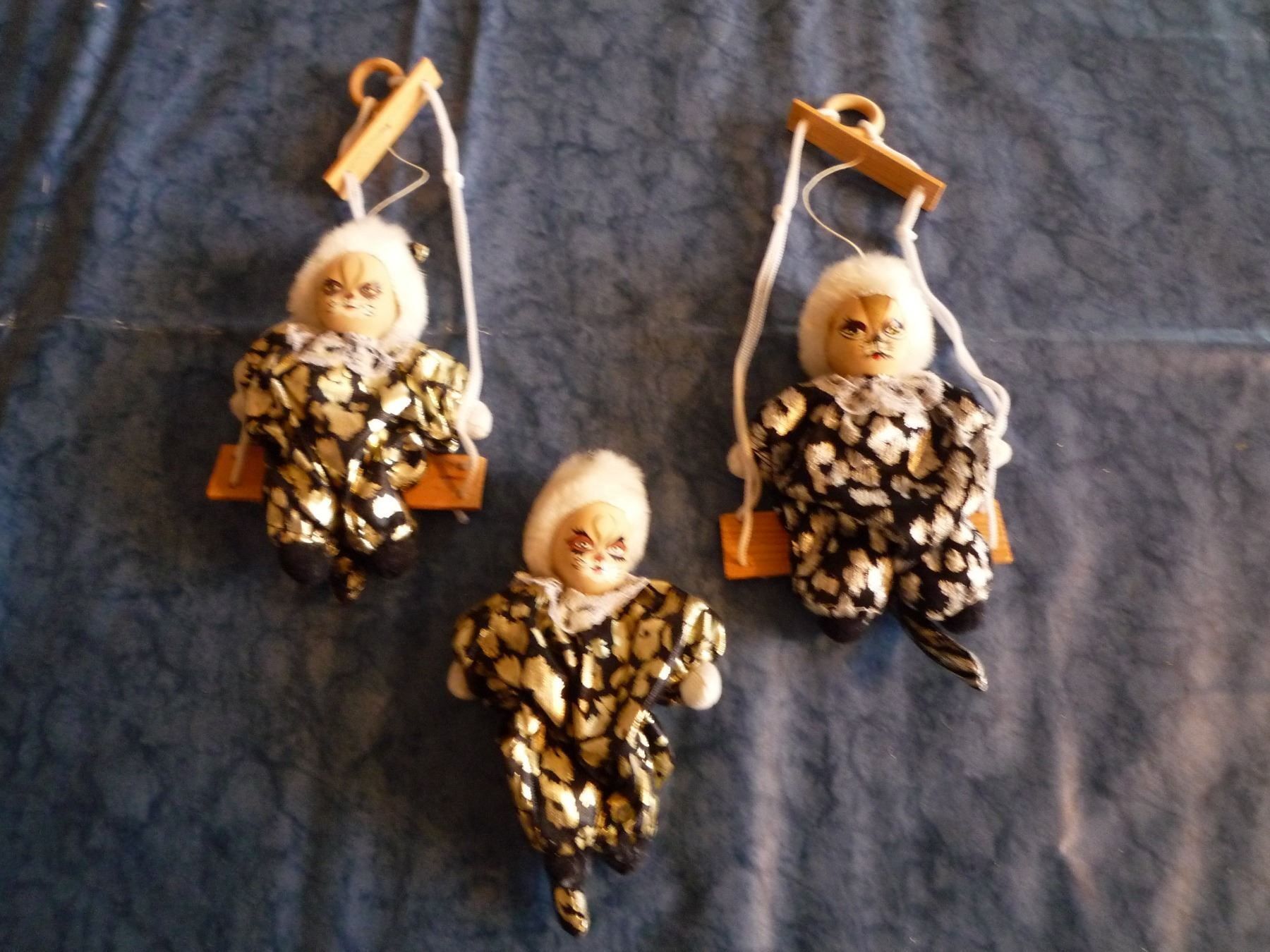 Statuette: 3 Harlekins mit Katzen-Gesicht – Usato da Rafz venduto da Sonnenblume305