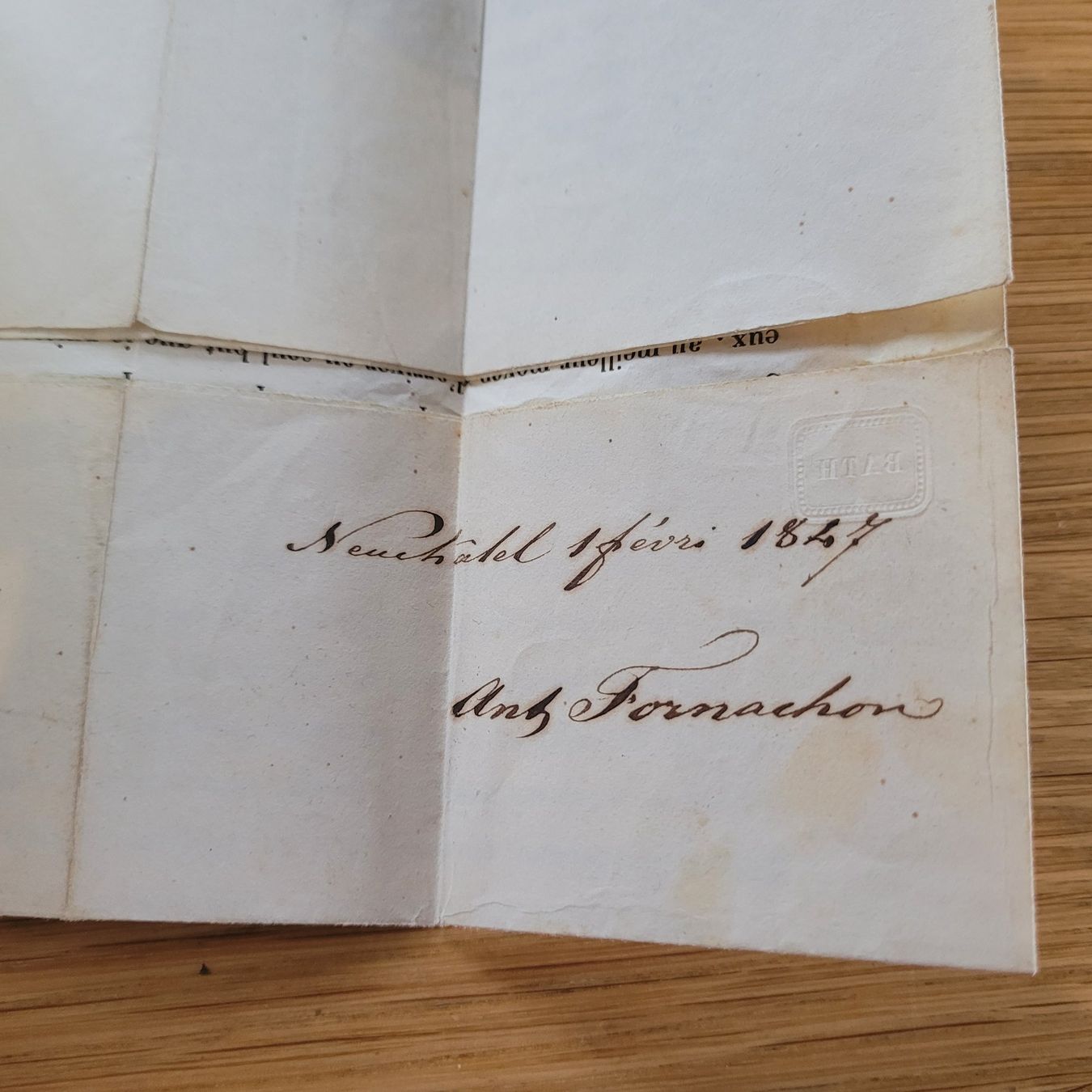 Tutti i francobolli: Document Préphilatélique Neuchâtel 1847 – Usato da Biel/Bienne venduto da Destockweb 2