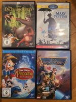 4 Disney DVDs, Dschungelbuch, Pinocchio, uvm.