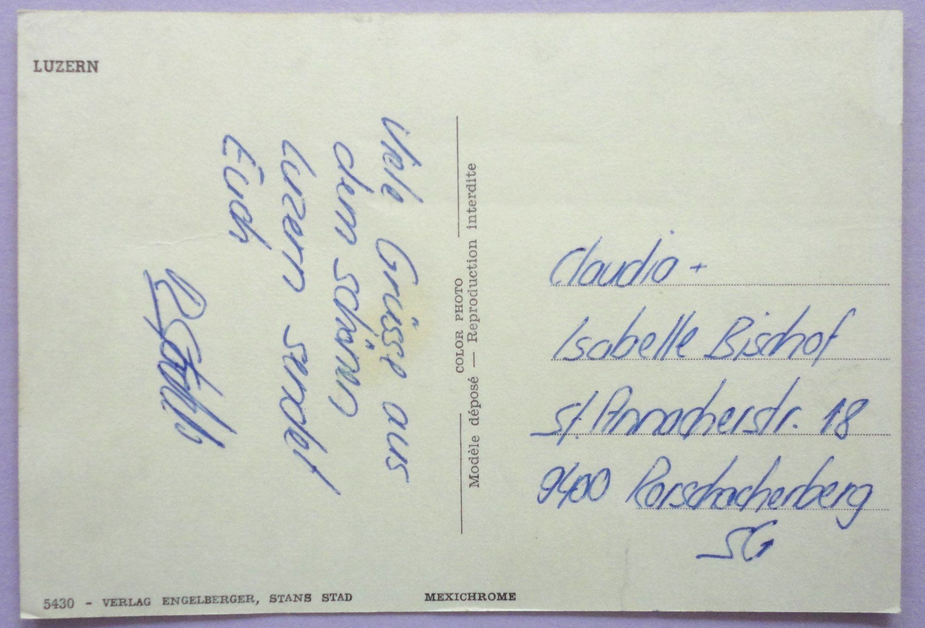 Cartoline postali: Luzern – Usato da Fétigny venduto da Billy2miny 1