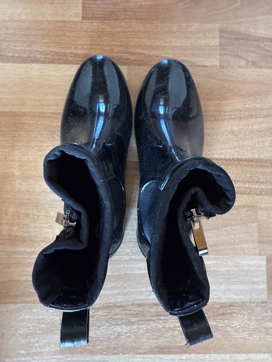 Damenschuhe: Schwarze Regenboots Gr. 38 Stiefel – Gebraucht aus Heiden von fam_797q 4