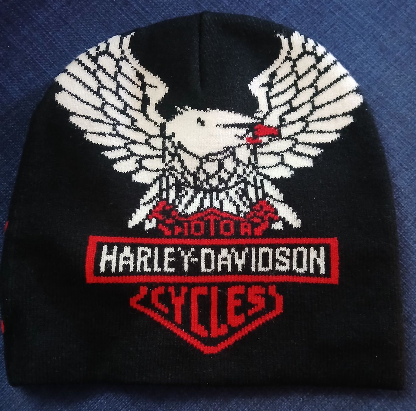 Harley-Davidson Copricapi, berretti & cappellini: Bonnet Harley-Davidson noir J009 – Nuovo e nell'imballaggio originale da Allens venduto da MADE.IN.ROCK.N.ROLL 3