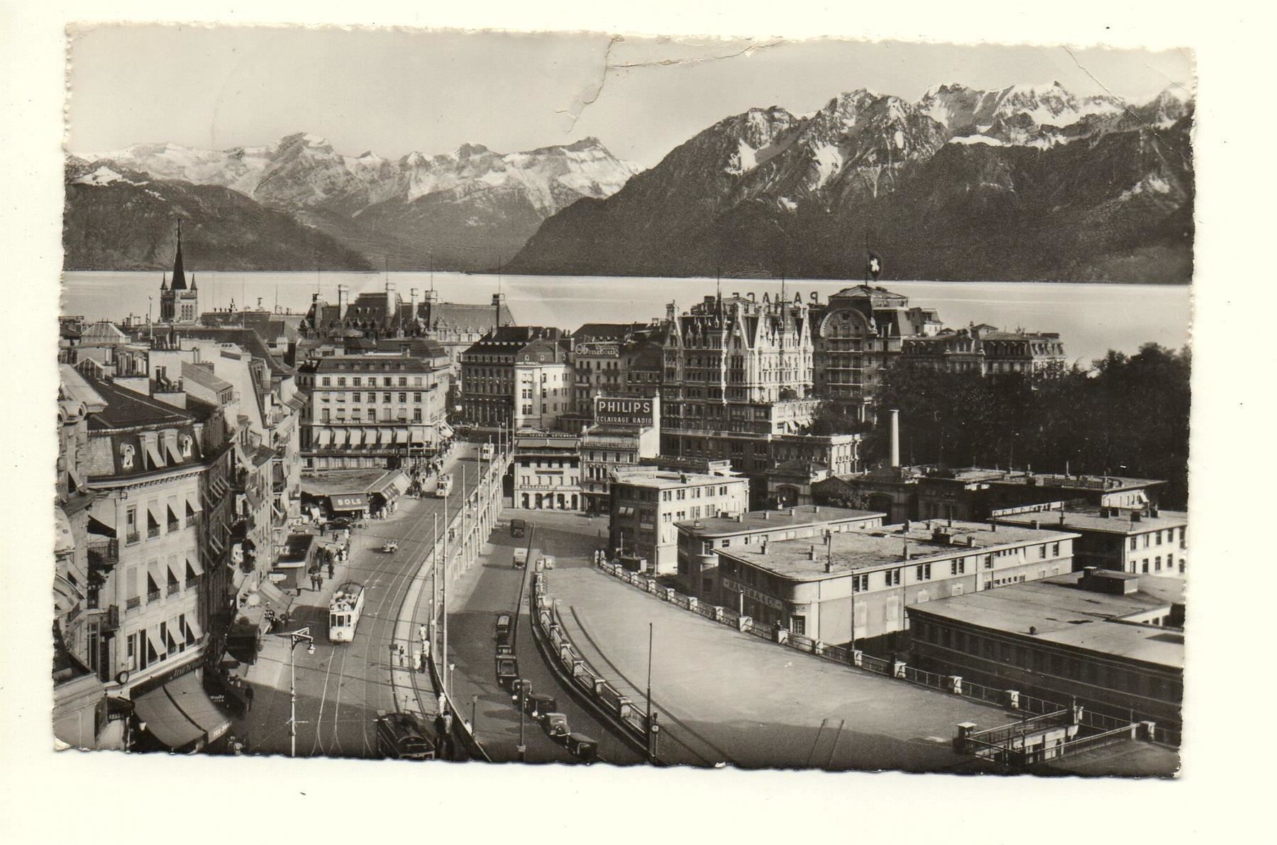Cartoline postali: LAUSANNE Le Grand Pont - Tramway – Usato da Jona venduto da philajona