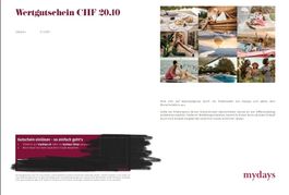 MyDays Gutschein CHF 20.10
