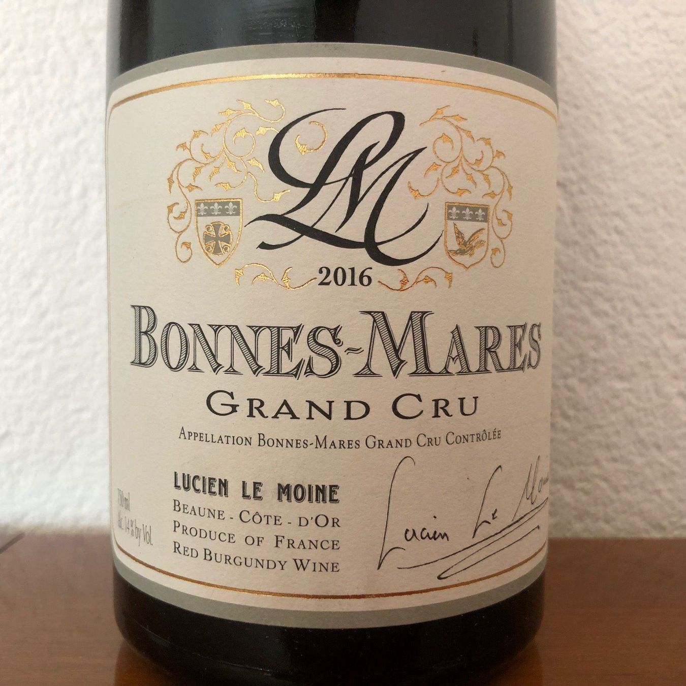 Wein: LE MOINE BONNES-MARES GRAND CRU 2016 – Neu und originalverpackt aus Crans VS von wine-trader