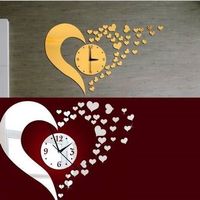 Stickers Horloge miroir coeur