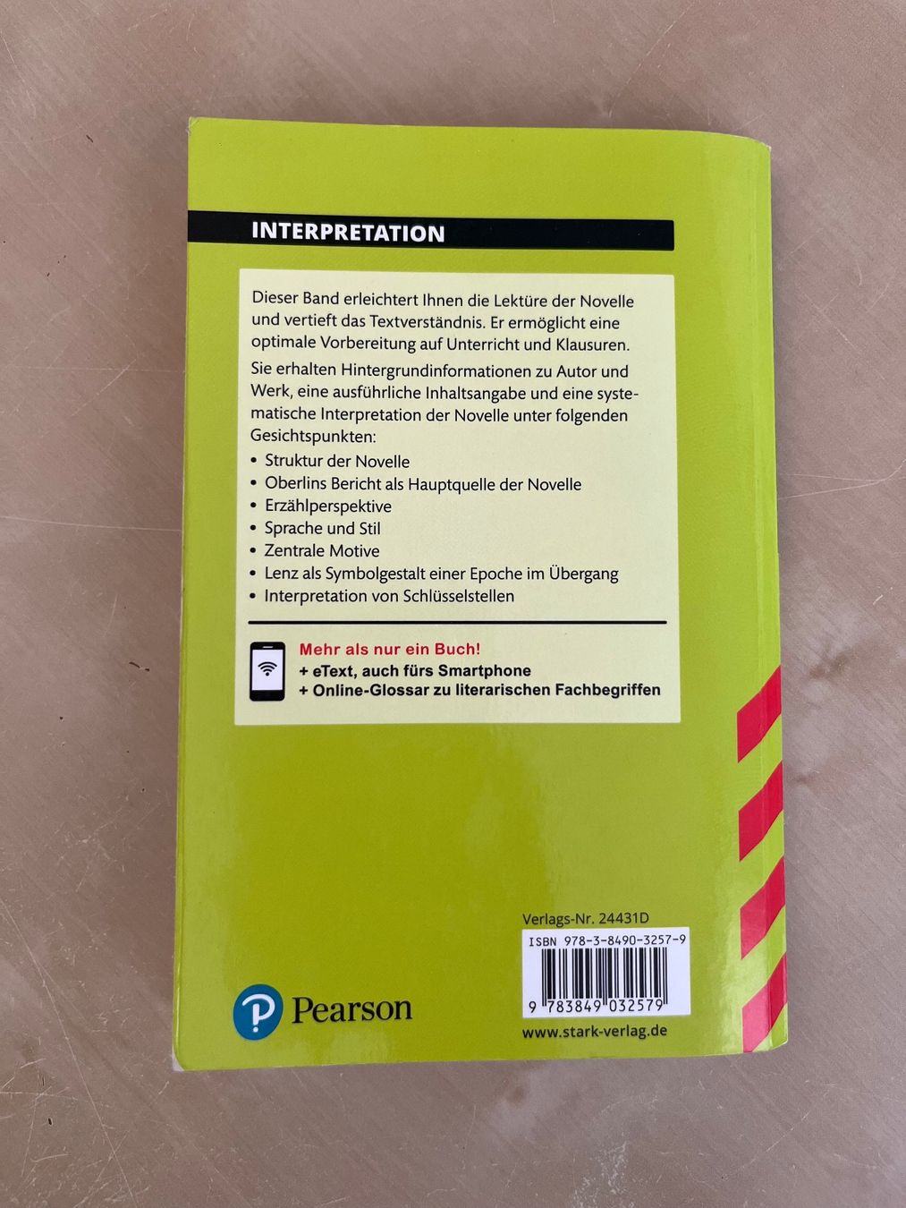 Libri: Stark Interpretation - Lenz - Georg Büchner – Usato da Wettingen venduto da gaphda 3