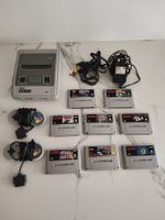 Origina Super Nintendo SNES Konsole mit 8 Spiele & 2 Control