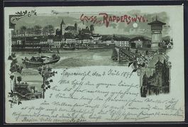 Mondschein-Lithographie Rapperswyl, Pano