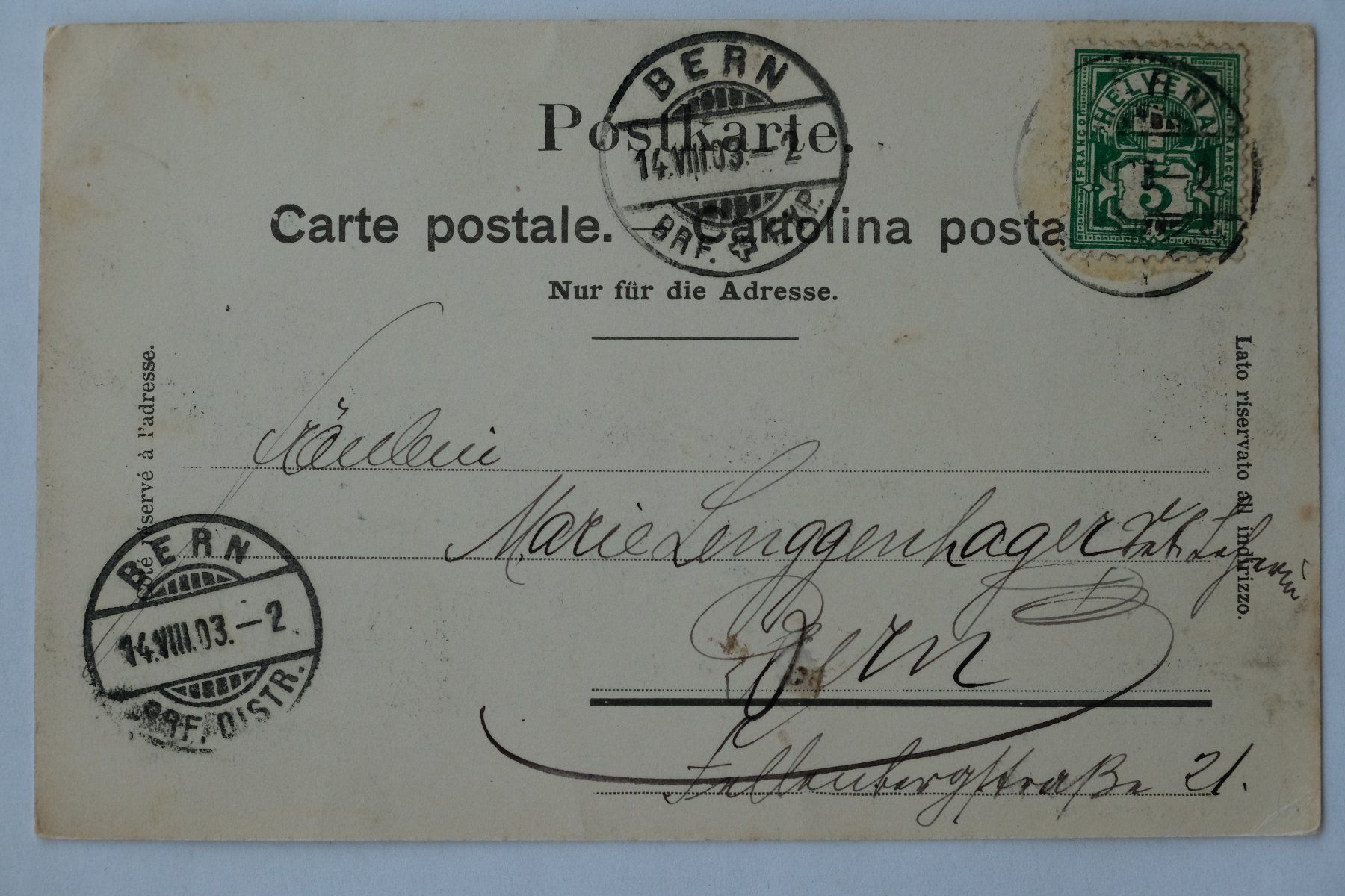 Cartes postales: Ansichtskarte Bern Universität 1903 – D'occasion à Ehrendingen par nicoro50 1
