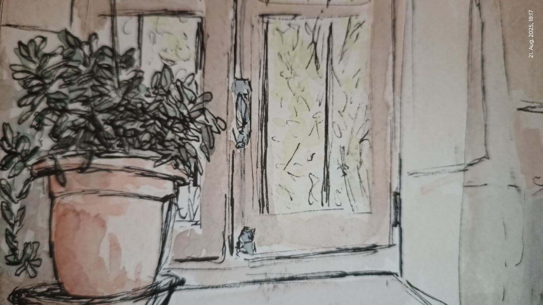 Dipinti: Studie "Fenster im Malstudio", Aquarell / Tusche – Usato da Basel venduto da ann_frw2 2