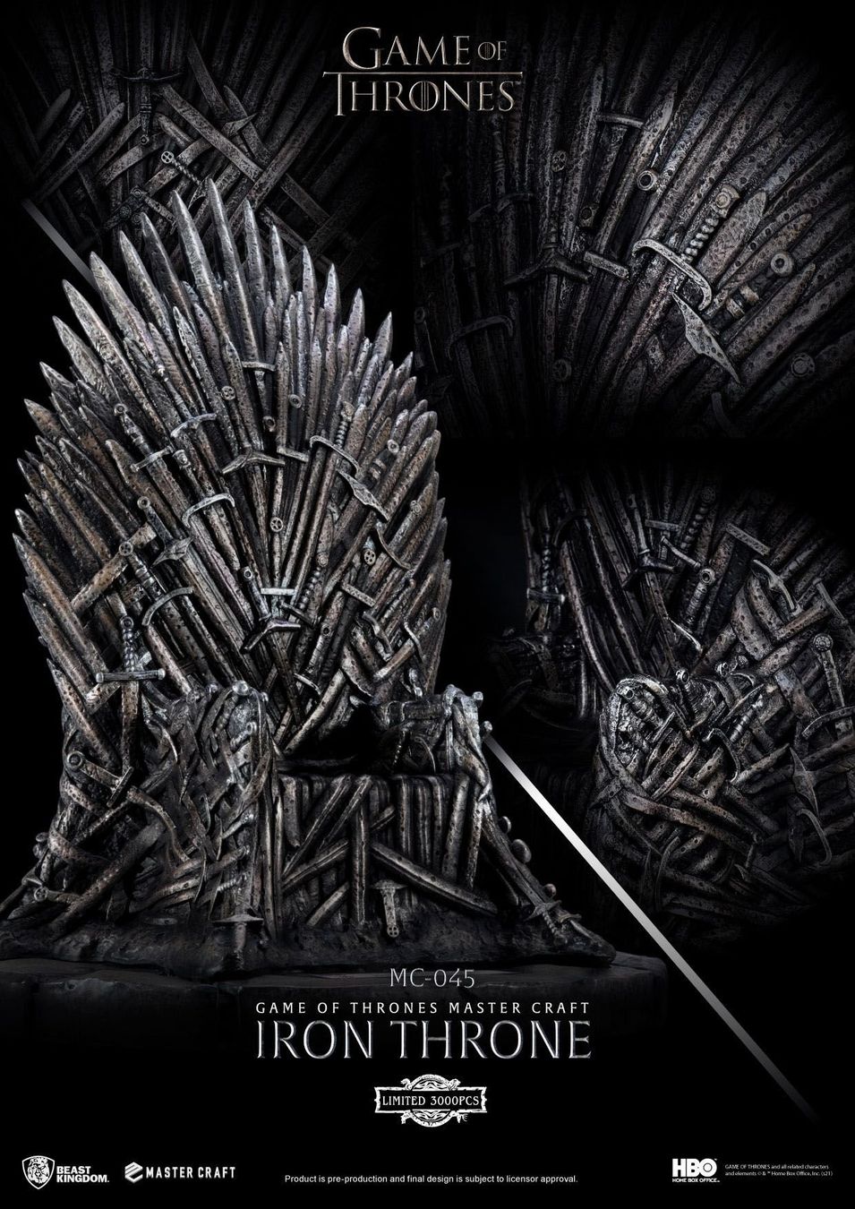 Hot Toys Statuette: Game of Thrones Iron Throne MC-045 Beast Kingdom – Nuovo e nell'imballaggio originale da Sisseln AG venduto da schenk-figuren 4