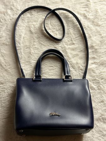 Longchamp Damen Handtasche, dunkelblau, neuwertig!