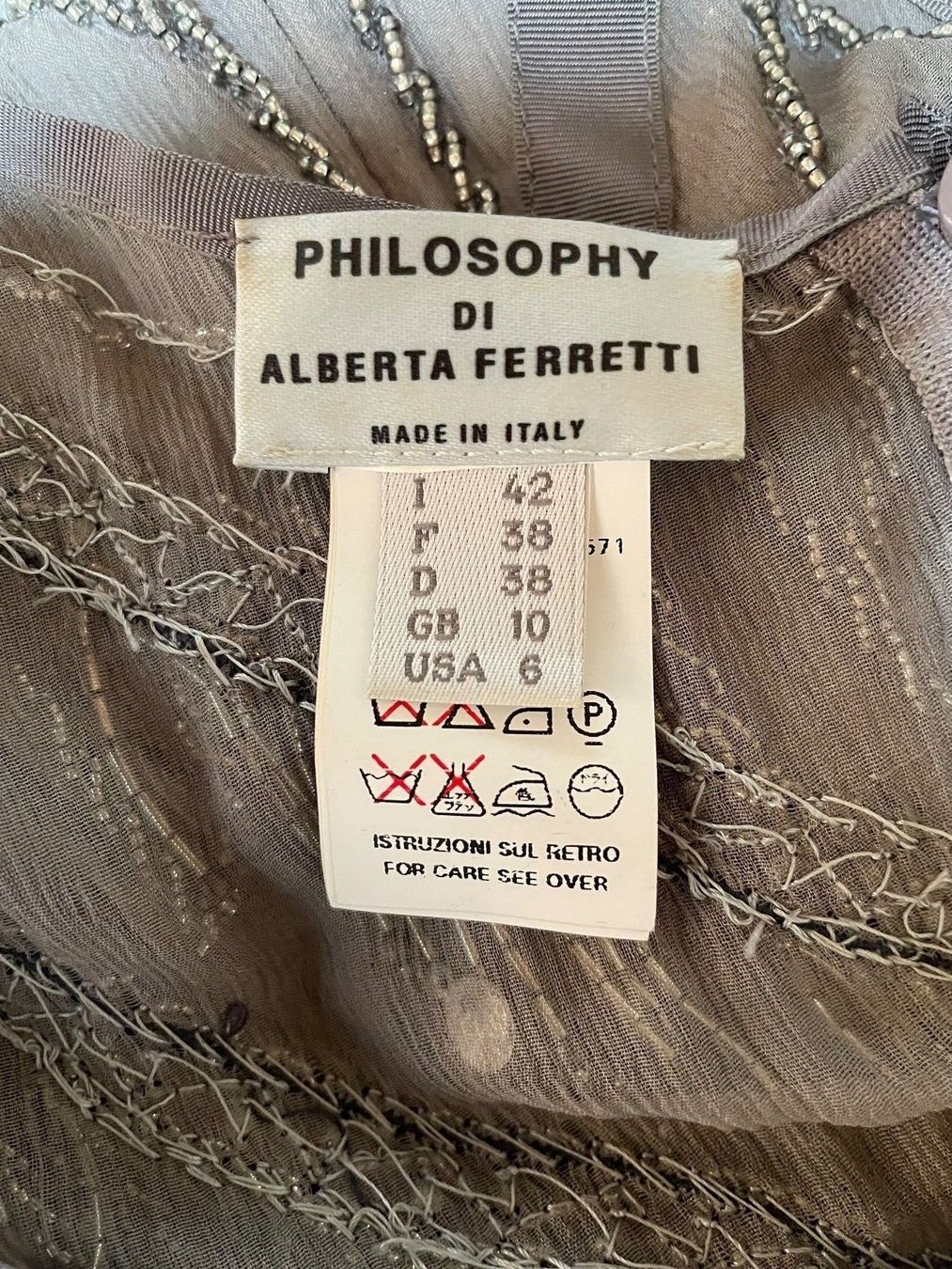 Vestiti & Gonne: COLLECTOR Robe de cocktail Alberta Ferretti taille 38 – Usato da Pully venduto da Mazette 2