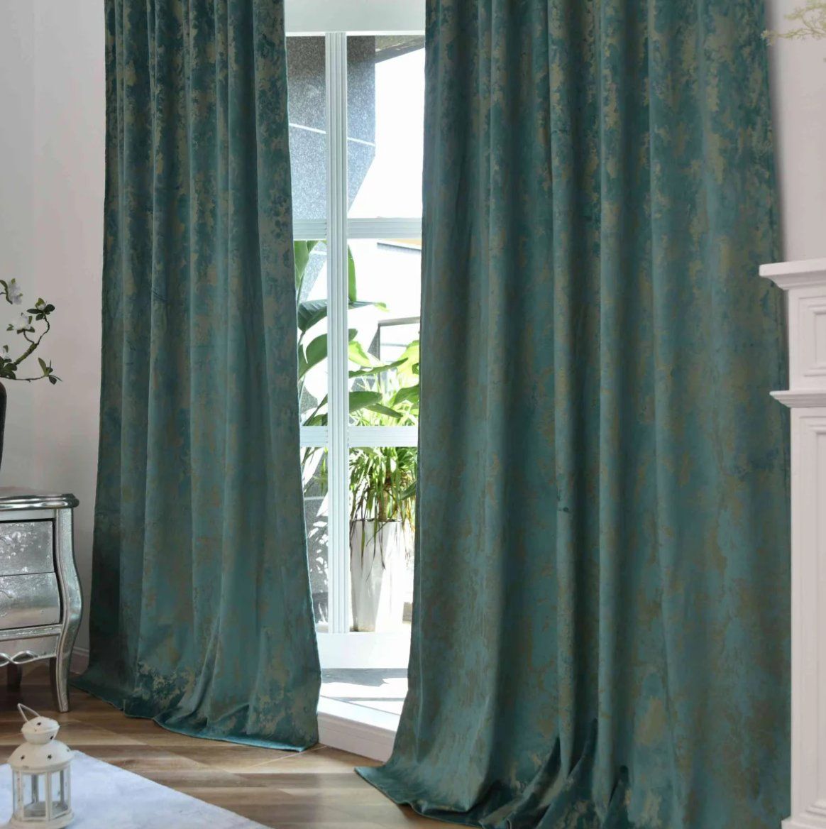 Tende: Vorhänge Samt Damast 2er-Set BxH 140x245cm – Usato da Adlikon b.Regensdorf venduto da MK-VORHANGSERVICE
