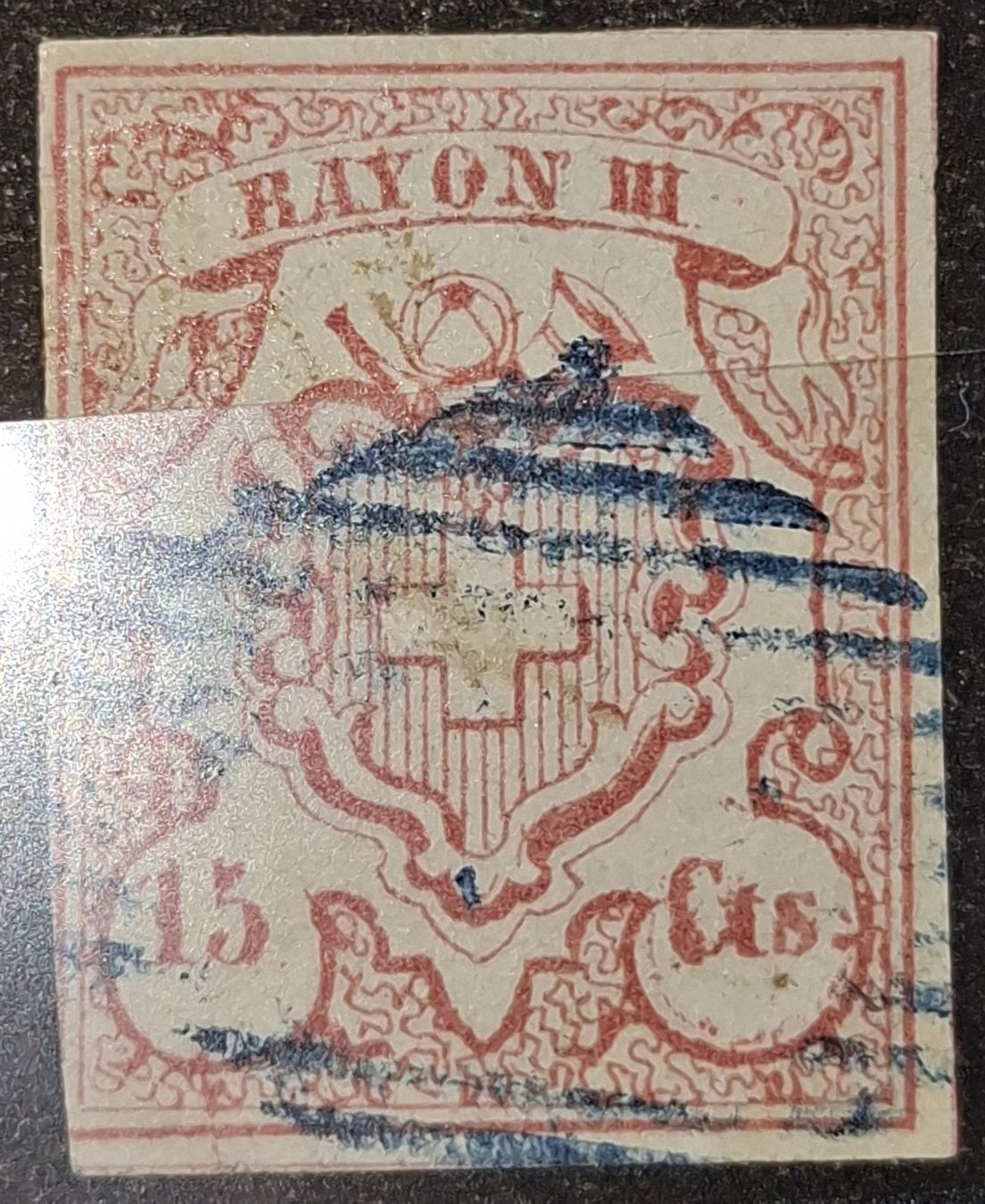 Tutti i francobolli: Rayon Nr. 19 Cts 3 Stk. Kat. 4700.- – Usato da Balgach venduto da SIMEON27 4