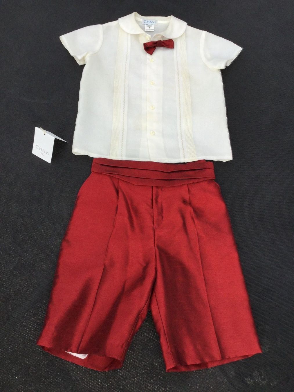 Camicette, T-shirt & Top: Chemisier + Bermuda écru/rouge mariage – Nuovo (secondo la descrizione) da Agiez venduto da chouchanelle 3