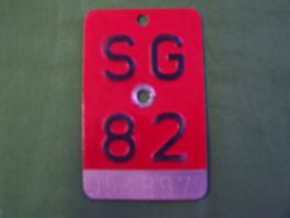 Velonummer SG 82, "kein MoneyGuard!"