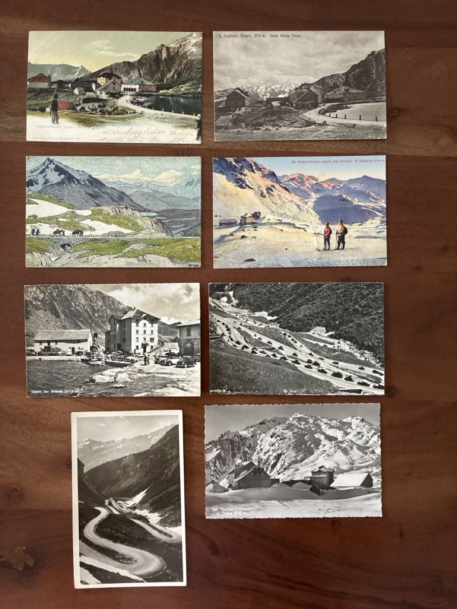 Ansichtskarten: 8 Ansichtskarten Schweiz vom St. Gotthard  – Gebraucht aus Oftringen von Cla.vD.74