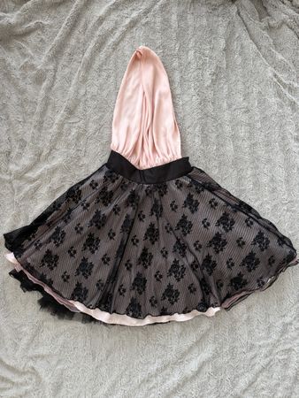 Damen Kleid rosa schwarz Spitze Grösse S neuwertig
