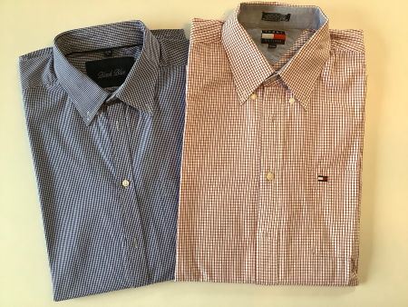 2 Herren Hemden: Tommy Hilfiger & Black Blue