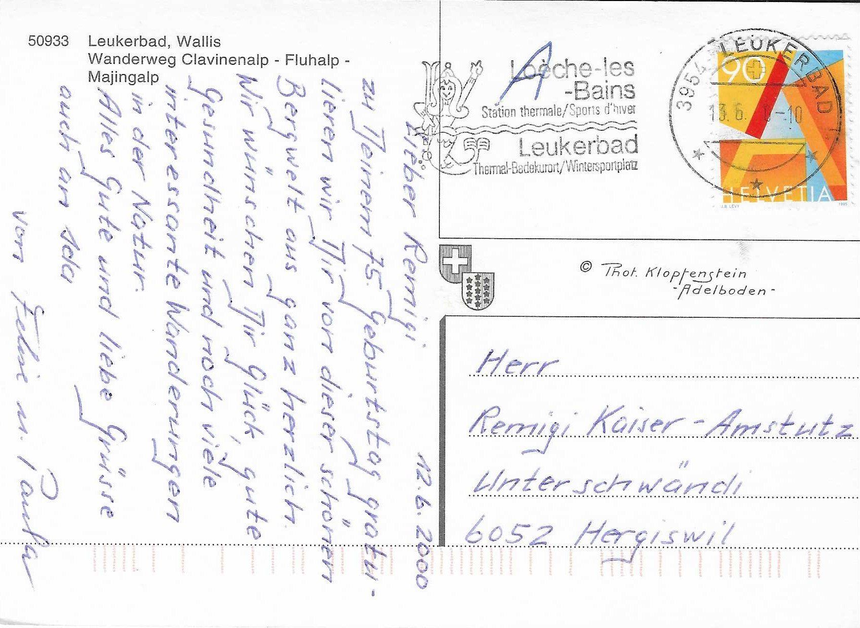 Cartoline postali: Leukerbad VS – Usato da Rothrist venduto da Stranglehold 1