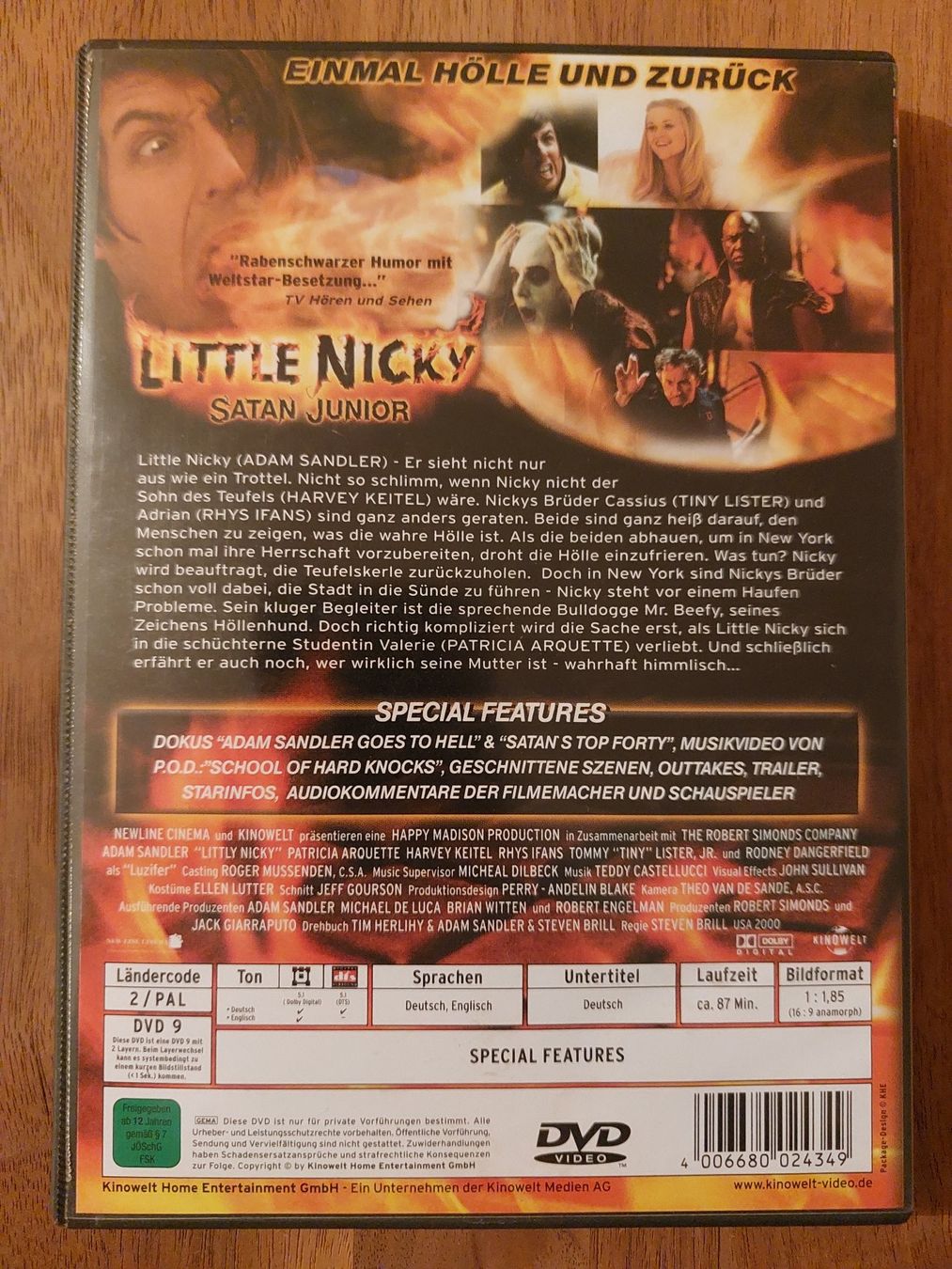 Alle DVDs: DVD - Little Nicky Satan Junior mit Adam Sandler – Gebraucht aus Rheinfelden von FilmAuktion 1