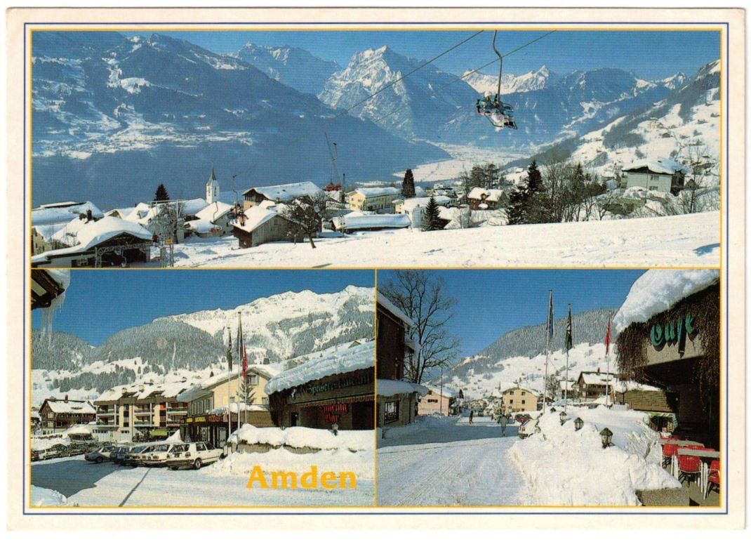 Cartoline postali: Amden - 3 Bild AK – Usato da Binningen venduto da Mountainrider