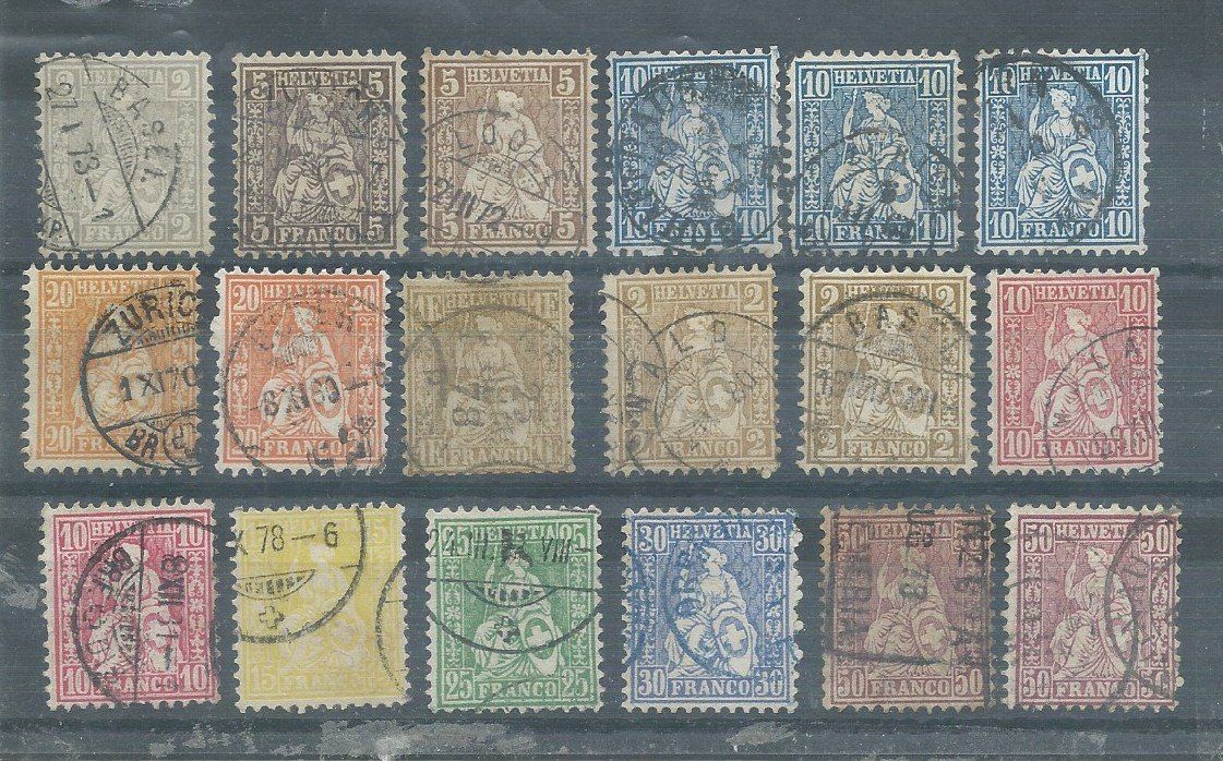 Tutti i francobolli: 1862/ 1867 Sitzende Helvetia – Usato da Mönchaltorf venduto da Bantu7