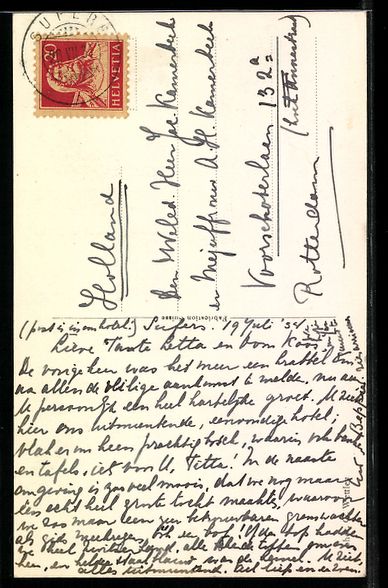 Cartoline postali: AK Sufers, Hotel Hinterrhein – Usato da Berlin venduto da bartko-reher 1