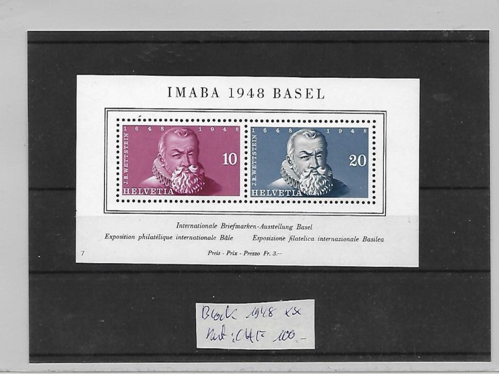 Tous les timbres: Block 1948 ** Kat: CHF 100.- – Neuf (Voir description) à Basel par Ilp