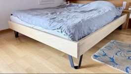 Doppelbett Holz Wildeiche Hasena