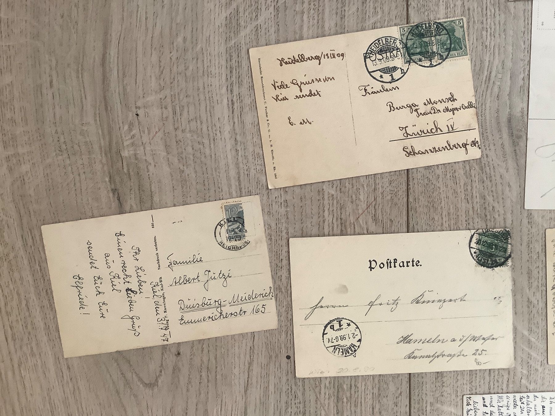 Cartoline postali: 19 gelaufene Ansichtskarten Deutschland 1899 - 1947 – Usato da St. Gallen venduto da herbrig2 8