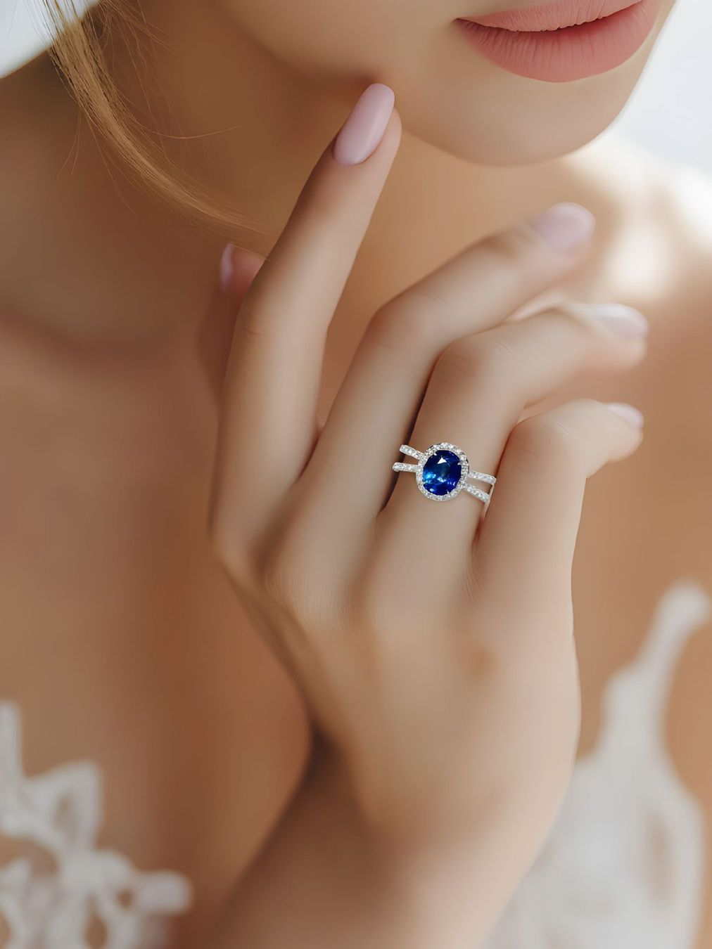 Anelli: Saphir-Ring 14k Weissgold 2,92ct – Nuovo e nell'imballaggio originale da Illnau venduto da Juwelier_Mahler_GmbH 1
