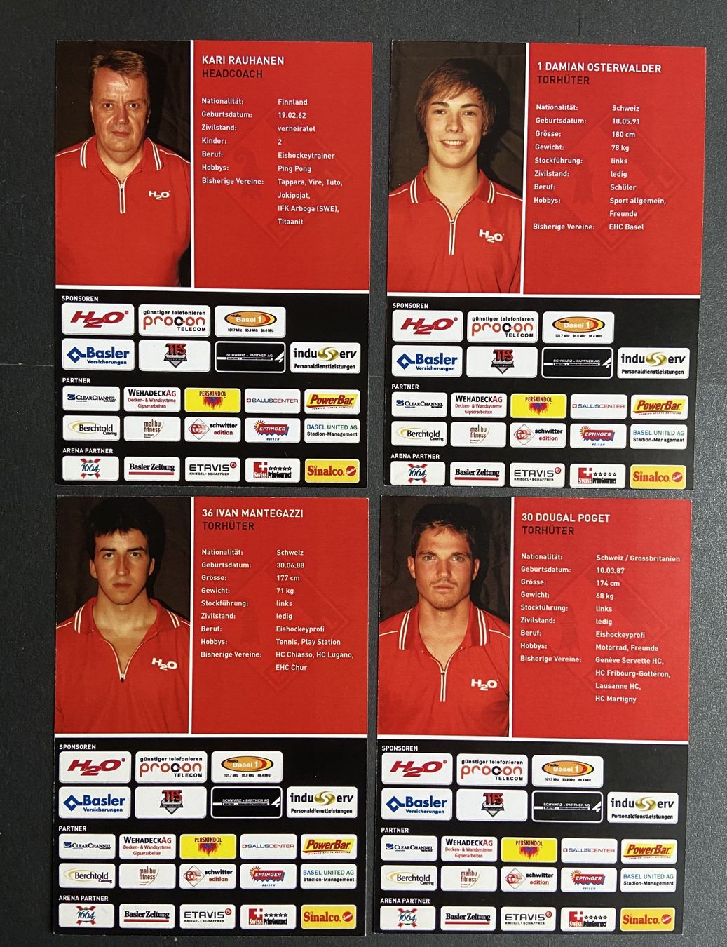 Autografi: Autogrammkarten  "EHC Basel-Saison 2008/2009" – Usato da Böckten venduto da Hansi36 2