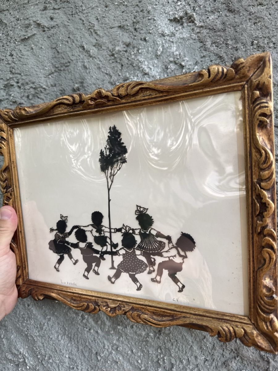 Tableaux: Cadre ancienne découpage  – D'occasion à Vésenaz par Angela.C3 1