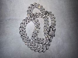 Chaine Cuban diamants synthétiques