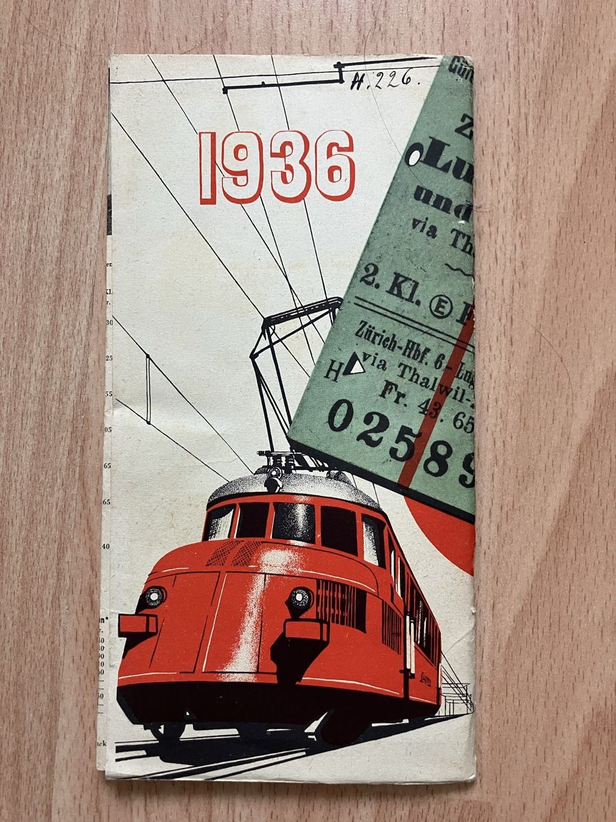 Documenti: Ausflüge mit Bahn Schiff Postauto Prospect – Usato da Zürich venduto da Classic_Collection_Zurich 1