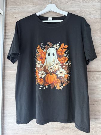 Halloween T-Shirt mit Kürbis & Geist🎃👻 (XL)