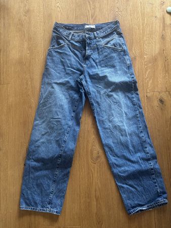 Damen Jeans Mango blau weit geschnitten