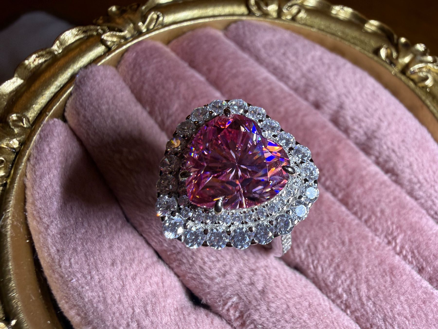 Anelli: Bague coeur rose étincelant – Nuovo e nell'imballaggio originale da St-Maurice venduto da Sandrinette123 3