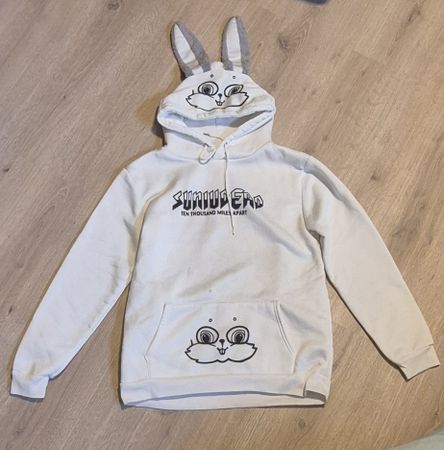 packs de deux pulls lapin blanc et rose 