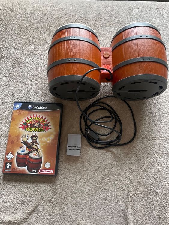 Gamecube Donkey Kong Bongos mit Spiel - Donkey Konga + Card (Gebraucht ...