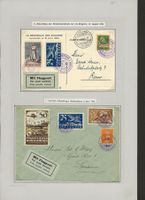 1924 Flugpost 2 x Umschlag Karte + Vignetten Romanshorn +++
