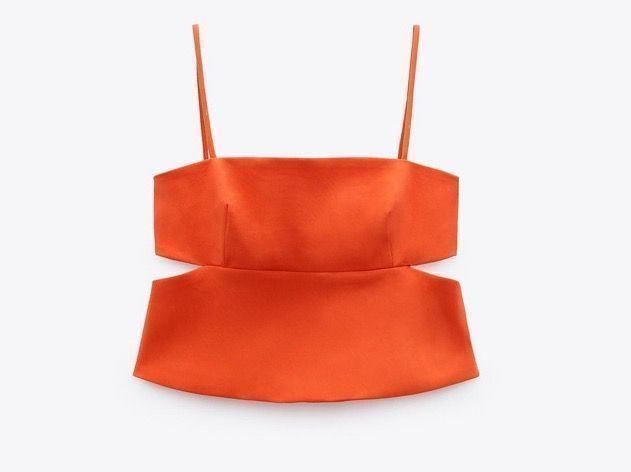 Zara Top: Zara Crop Top Cut out orange – Nuovo (secondo la descrizione) da Zürich venduto da sellingmystuff1 2